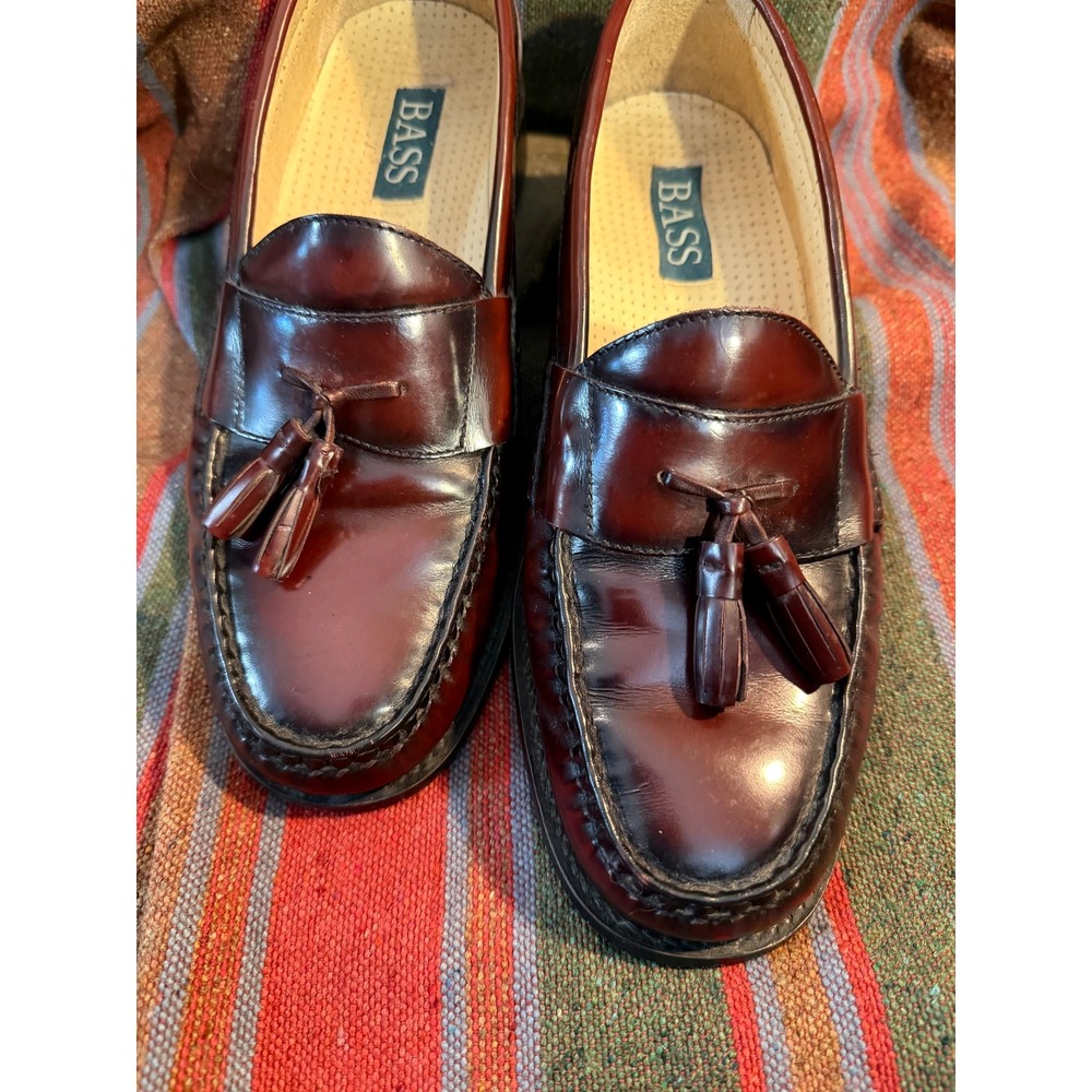 Men's Brown Tassel Loafers - Classic Leather Slip-On GH Bass 8 D